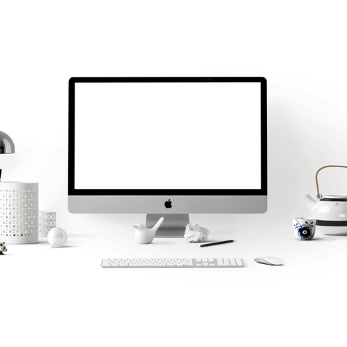 Silver Imac Near White Ceramic Kettle